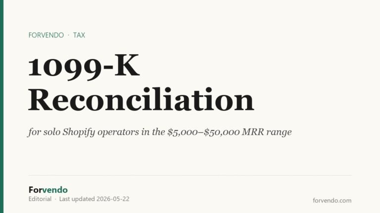 Forvendo Editorial cover for the 1099-K reconciliation article