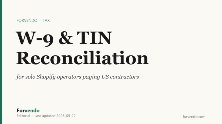 W-9 and TIN Reconciliation - Forvendo editorial hero