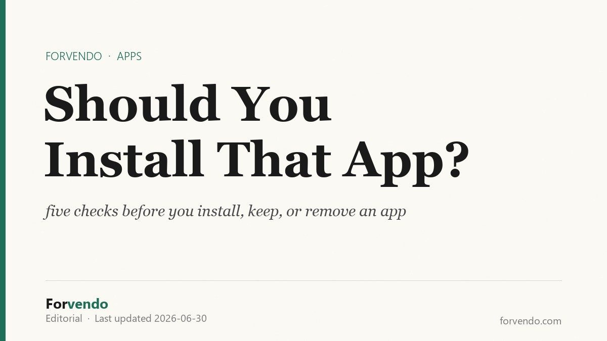 Should you install that Shopify app, five checks - Forvendo