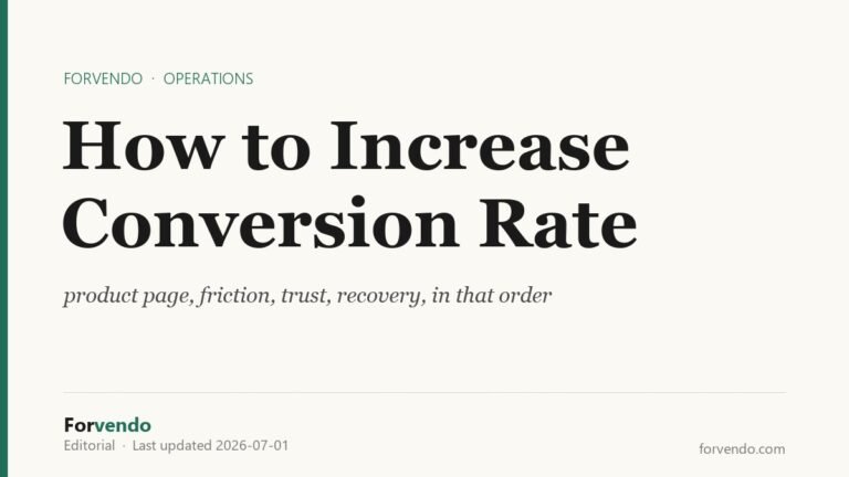 How to increase your Shopify conversion rate - Forvendo