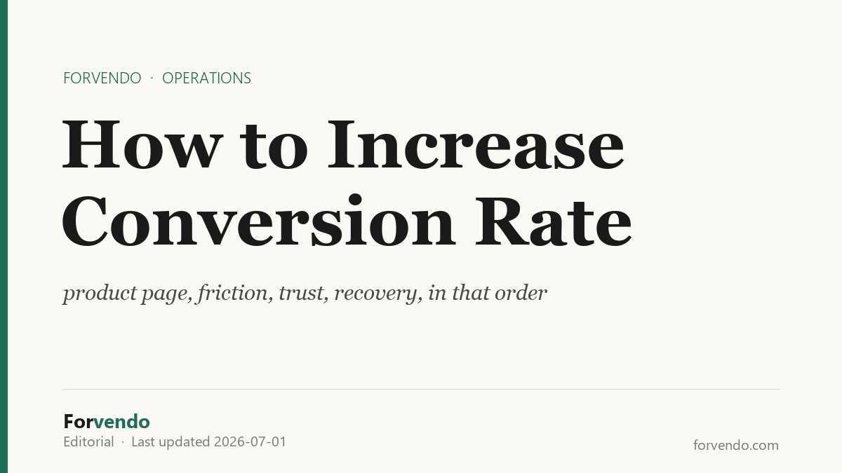 How to increase your Shopify conversion rate - Forvendo