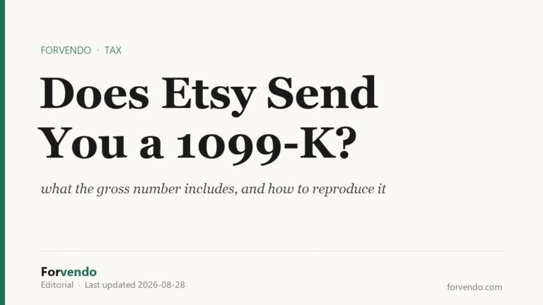 Does Etsy send you a 1099-K, what the gross number includes - Forvendo