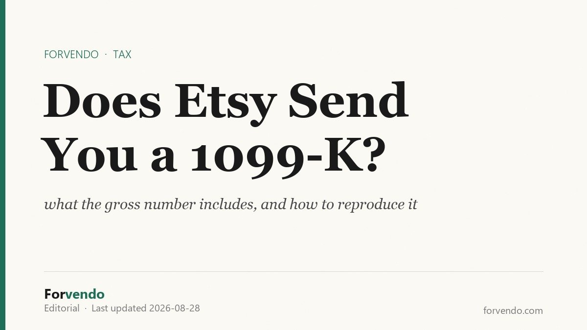 Does Etsy send you a 1099-K, what the gross number includes - Forvendo