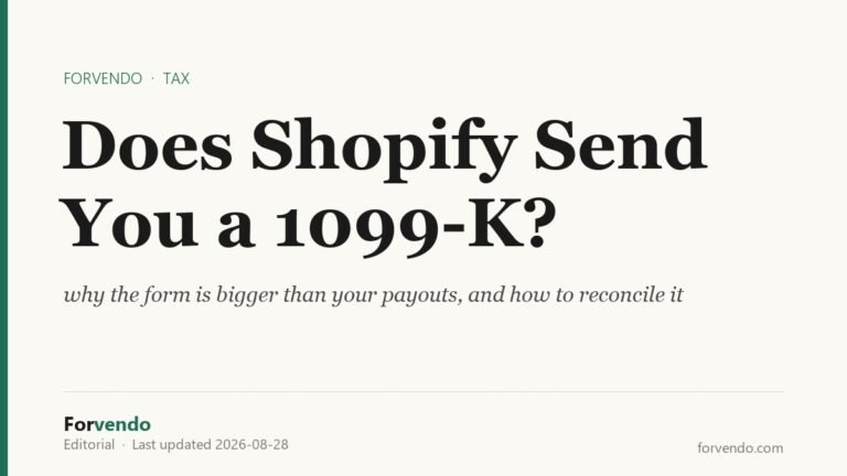 Does Shopify send you a 1099-K, and how to reconcile it - Forvendo