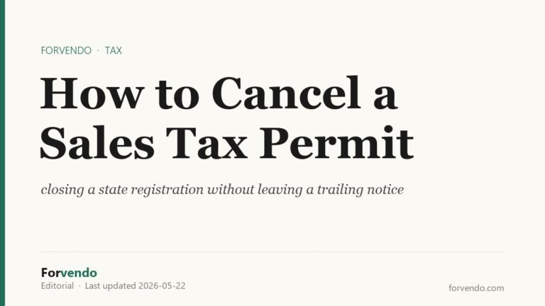 How to cancel a sales tax permit, state by state - Forvendo