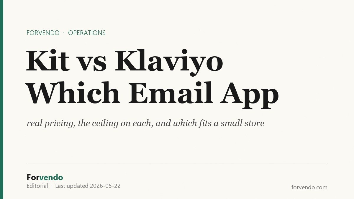 Kit vs Klaviyo, which email app for a small Shopify store - Forvendo