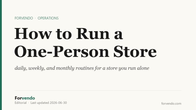 How to run a one-person Shopify store - Forvendo
