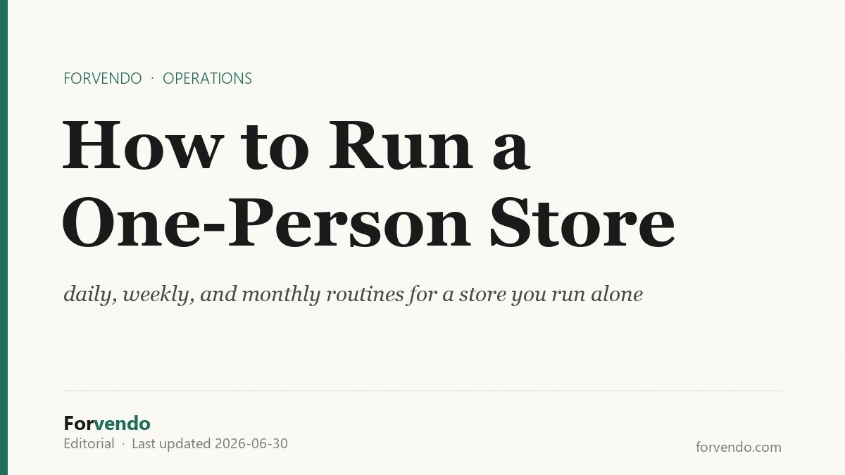How to run a one-person Shopify store - Forvendo
