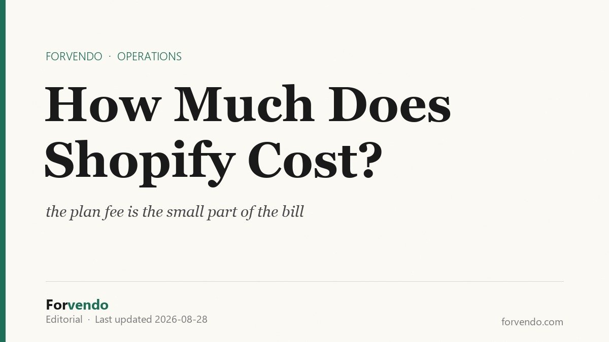 How much does Shopify really cost, plan fees versus card processing - Forvendo