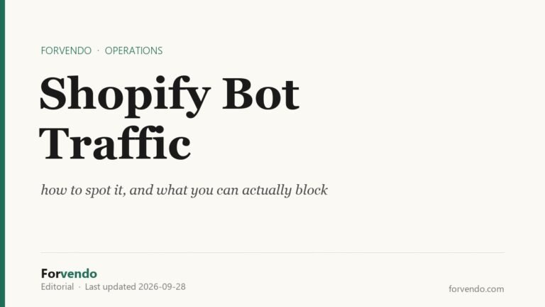 Shopify bot traffic: how to spot it and what you can actually block