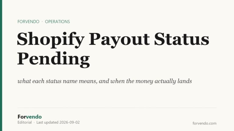 shopify payout status pending