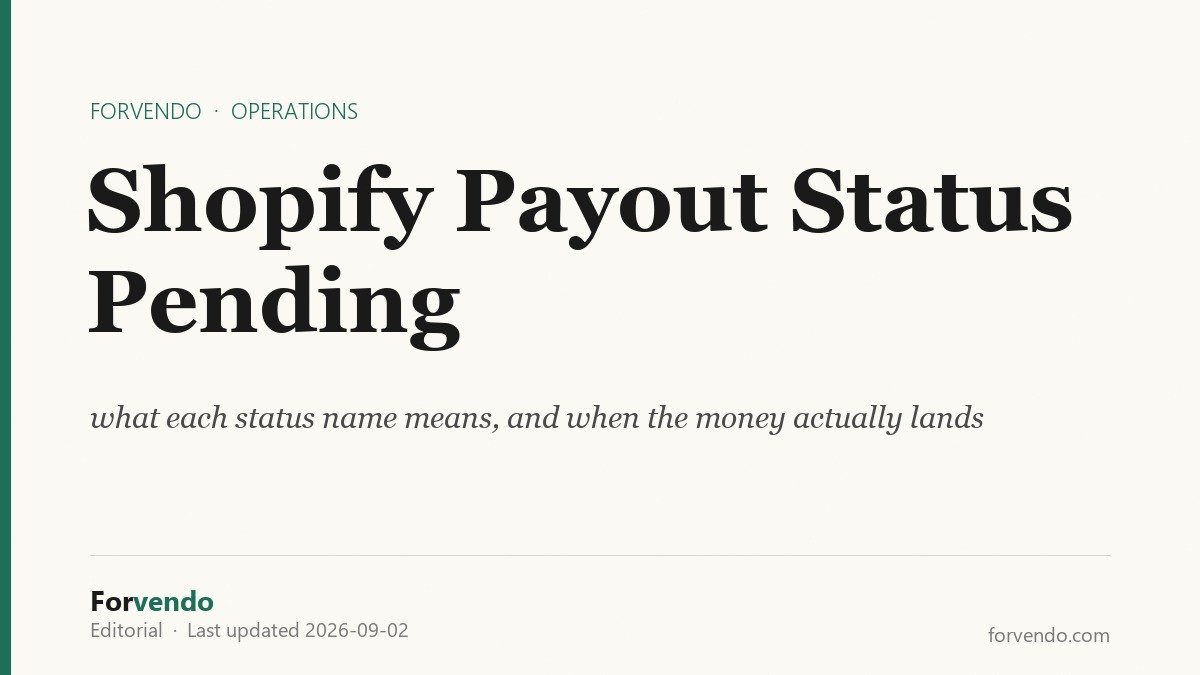 shopify payout status pending