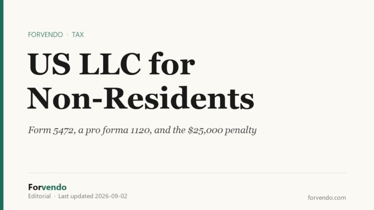 US LLC for non-residents