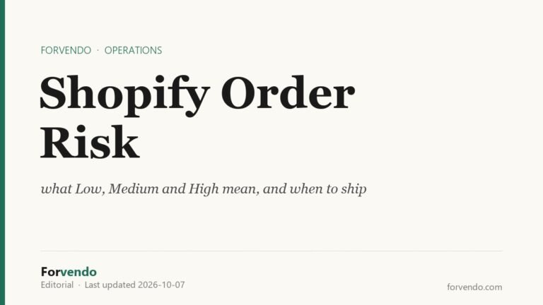Shopify order risk: what Low, Medium and High mean, and when to ship